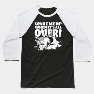 Sleepy English Bulldog Cartoon Baseball T-Shirt